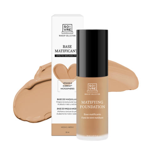 base maquillaje matificante medio soivre cosmetics