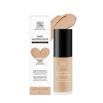 Base maquillaje matificante - claro/medio